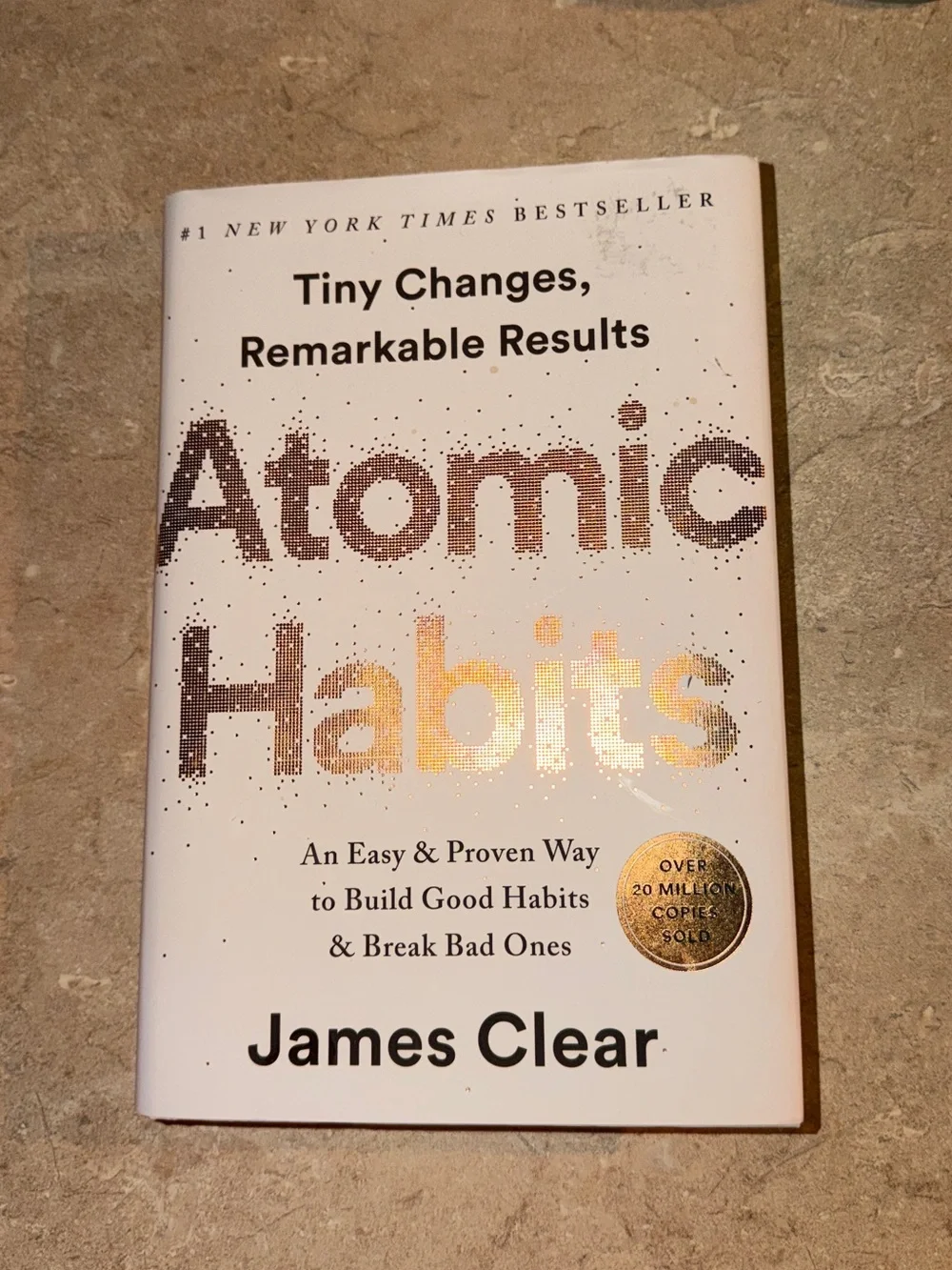 Atomic Habits - White/Copper Hardcover Book